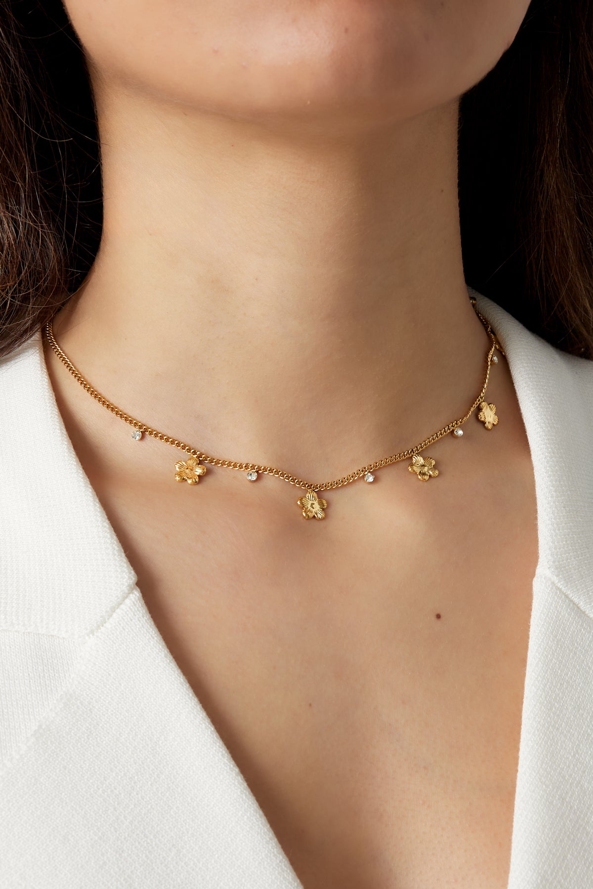 Gleaming flower ketting