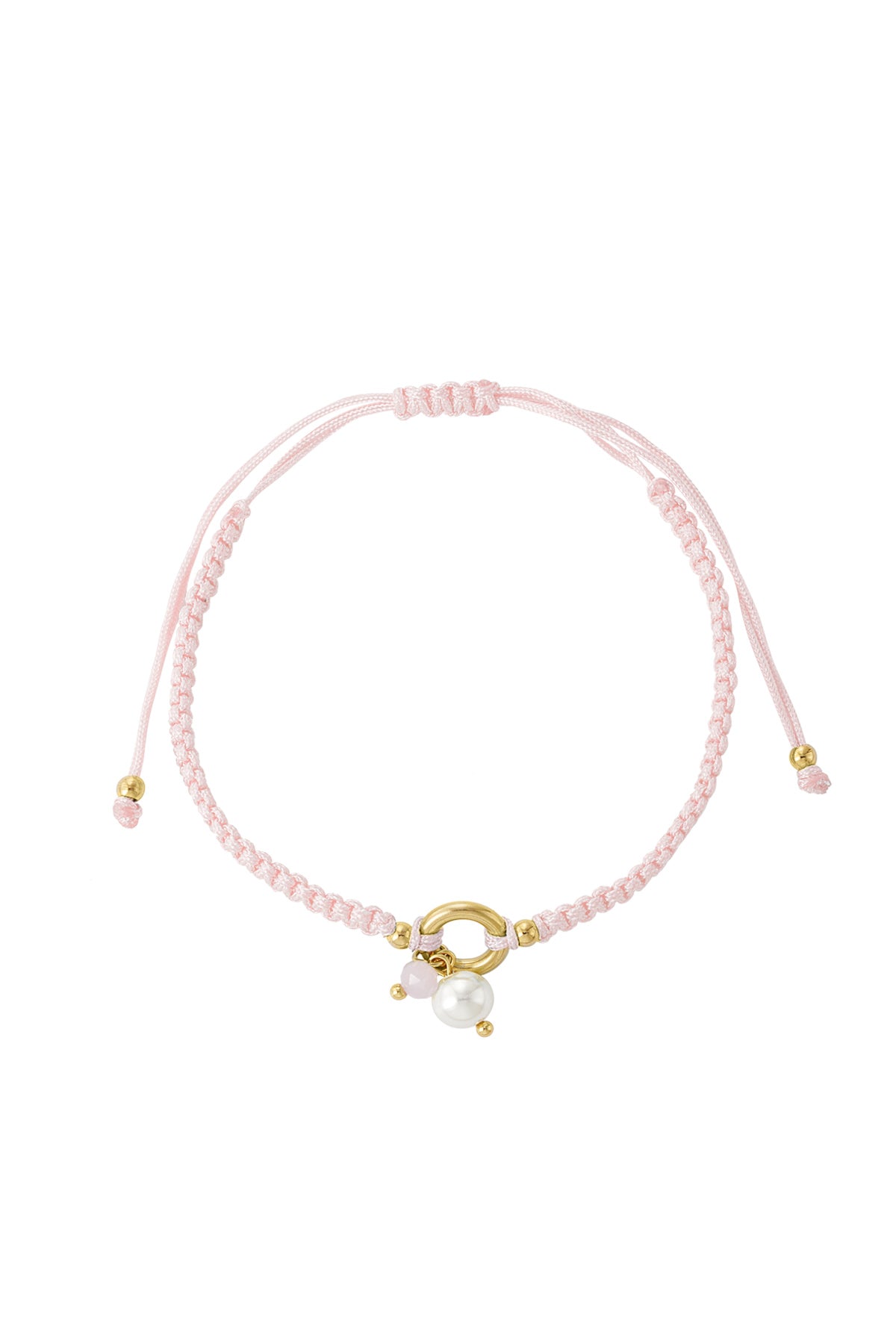 Gevlochten armband met parel